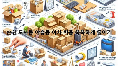 순천 도사동 야흥동 이사, 비용 똑똑하게 줄이기!