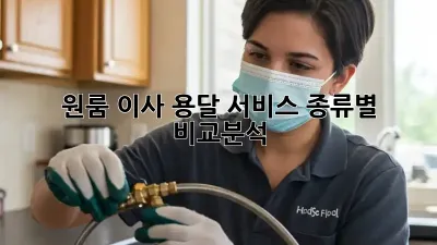 원룸 이사, 용달 서비스 종류별 비교분석